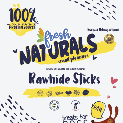 Fresh Naturals Rawhide Sticks para perros