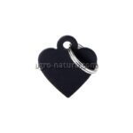 chapa grabada para mascotas corazon negro online